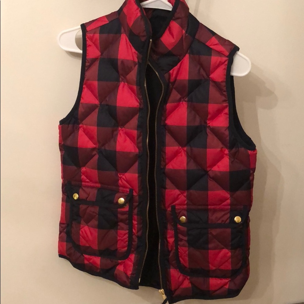 New Jcrew Buffalo Check Vest